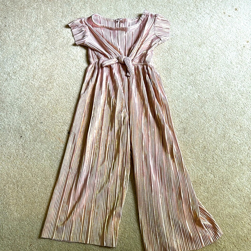 Rose gold girls size 6 pant romper